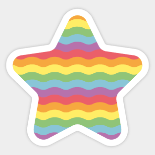 Wavy rainbow pattern Sticker